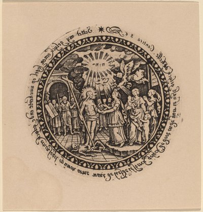 Cristo triunfante con profetas y santos de Netherlandish 16th Century
