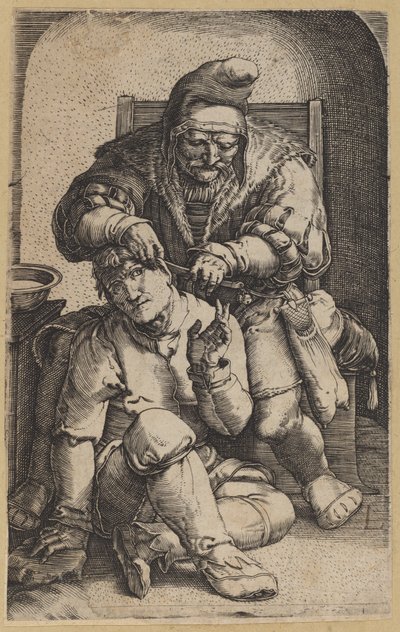 El Cirujano [copia inversa] de Netherlandish 16th Century, after Lucas van Leyden