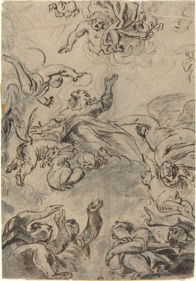 La Asunción de la Virgen de Netherlandish 17th Century