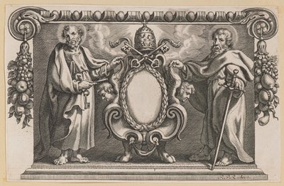 Viñeta para un libro dedicado al Papa Urbano VII de Netherlandish 17th Century after Sir Peter Paul Rubens