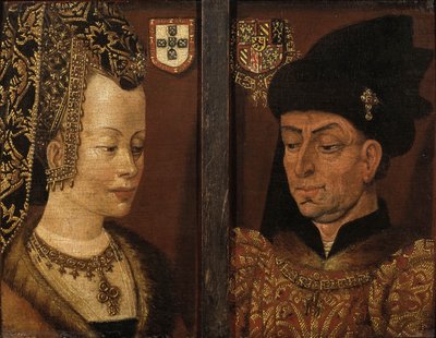 Retratos de Felipe el Bueno e Isabel de Portugal, siglo XVI de Netherlandish Master