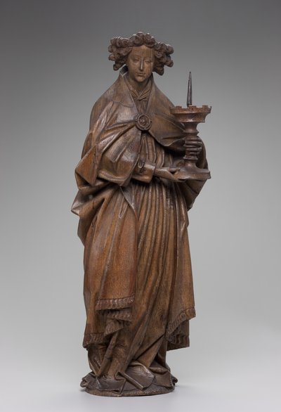 Ángel sosteniendo candelabro, c.1480-1500 de Netherlandish School