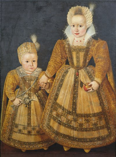 Niño y niña de Netherlandish School