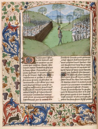MS Royal 15 E.IV fol.231v La empalizada sajona en la batalla de Hastings (1066) de 