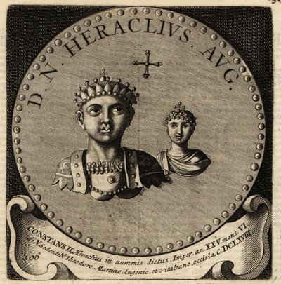 Retrato del emperador bizantino Constante II y Fausta de Netherlandish School