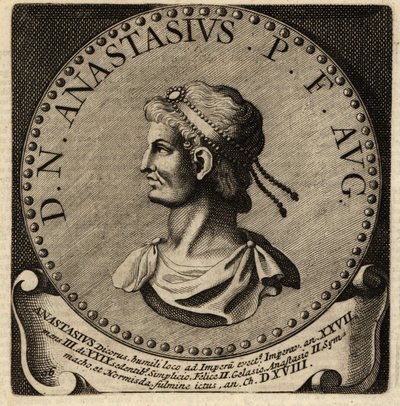Retrato del emperador romano Anastasio I de Netherlandish School