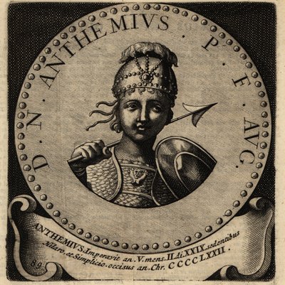Retrato del emperador romano Antemio de Netherlandish School
