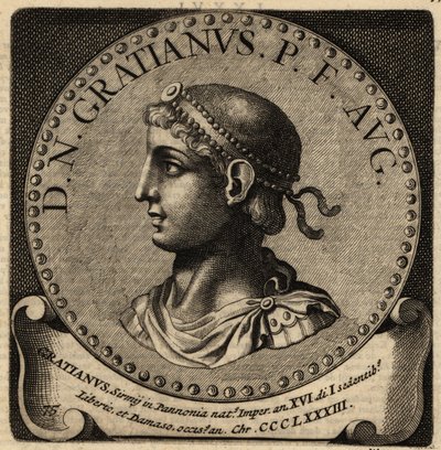 Retrato del emperador romano Graciano de Netherlandish School