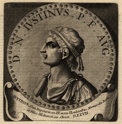 Retrato del emperador romano Justino I de Netherlandish School