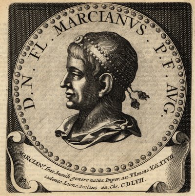 Retrato del emperador romano Marciano de Netherlandish School