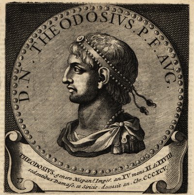 Retrato del emperador romano Teodosio I de Netherlandish School