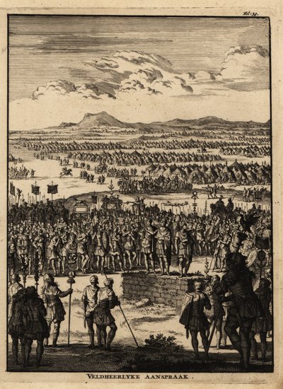 Centuriones y legionarios romanos escuchan un discurso de Netherlandish School