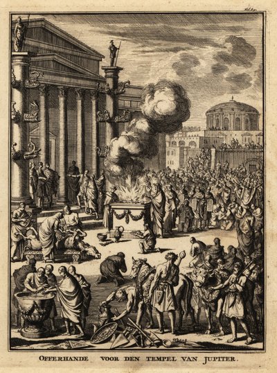 Sacrificio ante el Templo de Júpiter en Roma de Netherlandish School