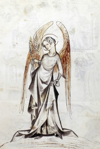 Sloane 3983 f.23 El signo zodiacal Virgo (vitela) de Netherlandish School