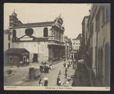Exterior de Santa Maria Zobenigo en Venecia Venezia - S. Maria di Zobenico (título sobre objeto) de Neue Photographische Gesellschaft