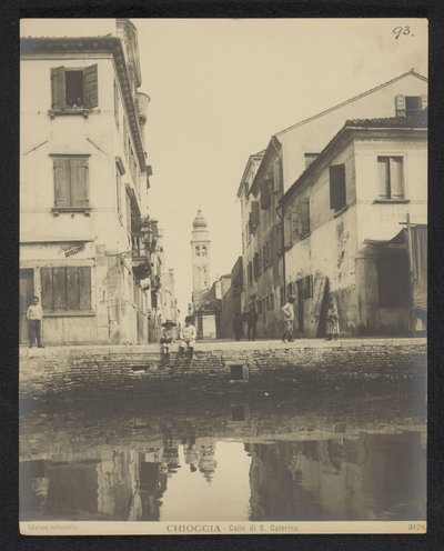 Vista de un muelle en Chioggia Chioggia - Calle di S. Caterina (título sobre objeto) de Neue Photographische Gesellschaft