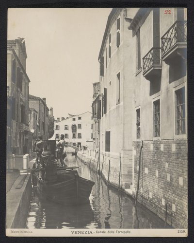 Vista del Canale delle Torreselle en Venecia Venecia - Canale delle Torreselle (título sobre objeto) de Neue Photographische Gesellschaft