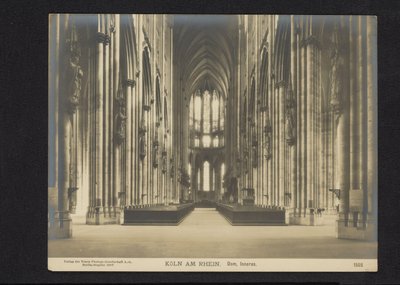 Interior de la Catedral de Colonia Colonia am Rhein. Dom, Inneres (título sobre el objeto) de Neue Photographische Gesellschaft