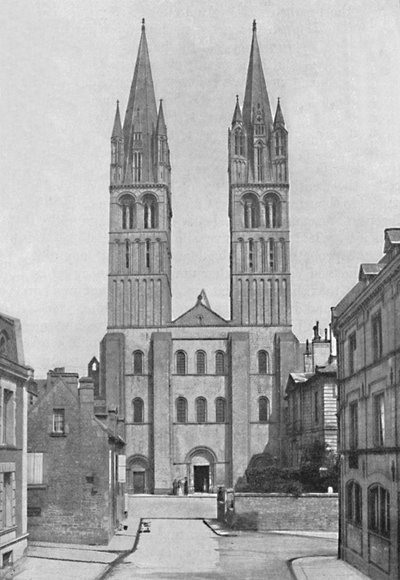Iglesia de San Esteban Abbaye Aux Hommes, Caen, 1902 de Neurdein