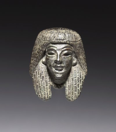 Montura de bronce de un Shawabty Bundle: Cabeza, finales de la 18ª a principios de la 19ª dinastía, c.1336-1256 a.C. de New Kingdom Egyptian