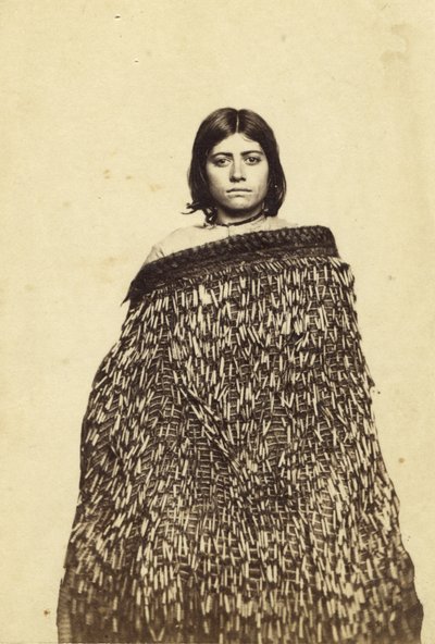 Mina Makata, mestiza maorí, c.1865 de New Zealander Photographer