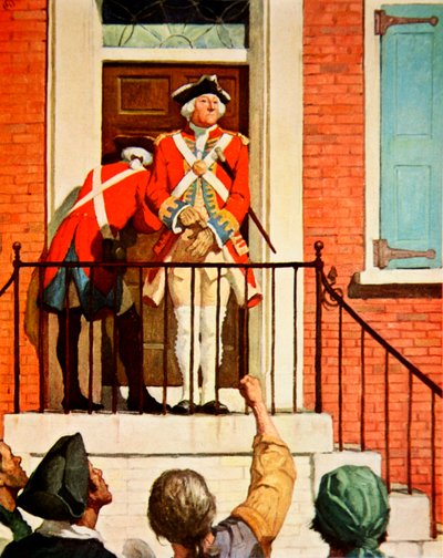 Capitán Tennant con la multitud al frente de Newell Convers (after) Wyeth