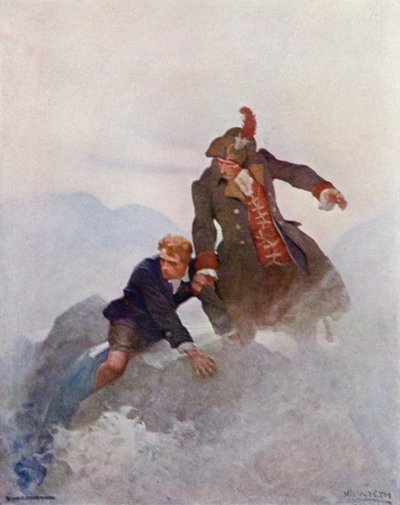 Ilustración para Secuestrado de Robert Louis Stevenson de Newell Convers (after) Wyeth