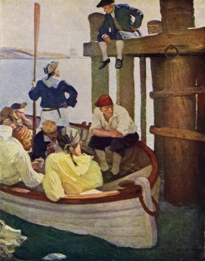 Ilustración para Secuestrado de Robert Louis Stevenson de Newell Convers (after) Wyeth