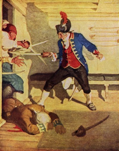 Ilustración para Secuestrado de Robert Louis Stevenson de Newell Convers (after) Wyeth