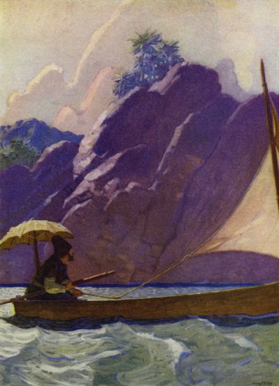 Ilustración para Robinson Crusoe de Newell Convers (after) Wyeth