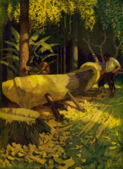 Ilustración para Robinson Crusoe de Newell Convers (after) Wyeth