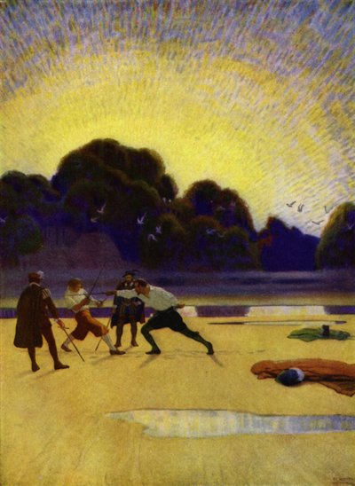 Ilustración para Westward Ho! de Charles Kingsley de Newell Convers (after) Wyeth
