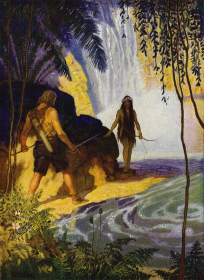 Ilustración para Westward Ho! de Charles Kingsley de Newell Convers (after) Wyeth