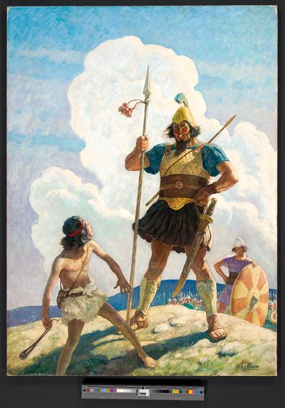 David y Goliat, c. 1939 de Newell Convers Wyeth