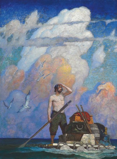 Por una milla, o algo así, mi balsa fue muy bien de Newell Convers Wyeth