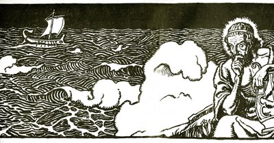 Frontispicio de La Odisea de Homero por George Herbert Palmer, 1929 de Newell Convers Wyeth