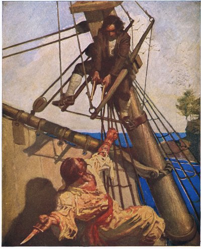 Israel Hands: Un paso más, Sr. Hands, dije, y te volaré los sesos de Newell Convers Wyeth