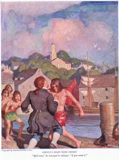 ¡La pelea de Johnny con Cherry! Deja ahora, logró susurrar, si quieres de Newell Convers Wyeth