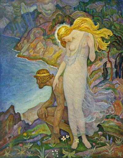 Odiseo y Calipso de Newell Convers Wyeth