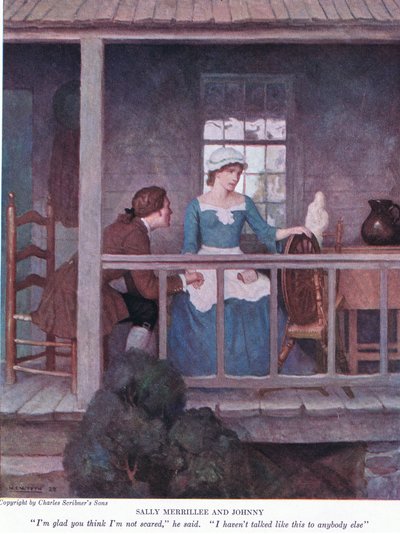 Sally Merrillee y Johnny: Me alegra que pienses que no tengo miedo, dijo. No he hablado así con nadie más de Newell Convers Wyeth