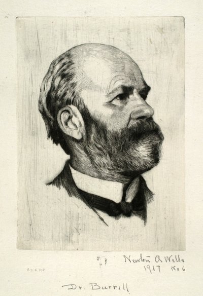 Retrato del Dr. Burrill de Newton A. Wells