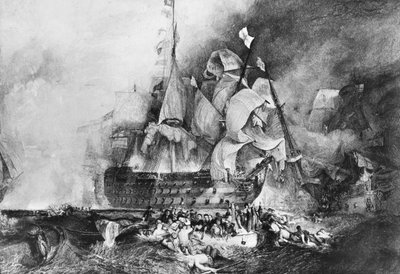HMS Victory, buque de guerra británico, c1805 de Newton and Co