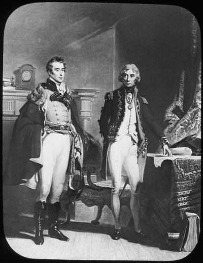 El ejército y la marina, Wellington y Nelson, c1805 de Newton and Co