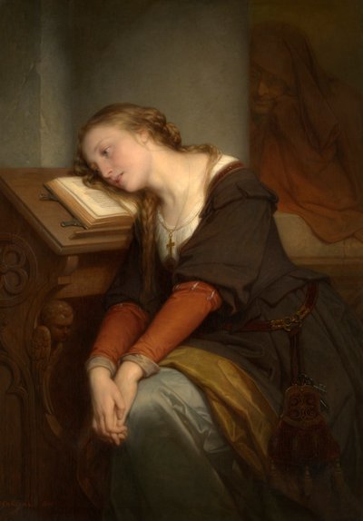 Margarita en la iglesia (óleo sobre lienzo) de Nicaise de Keyser
