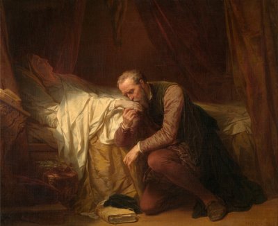 El artista Miguel Ángel en el lecho de muerte de Vittoria Colonna de Nicaise de Keyser