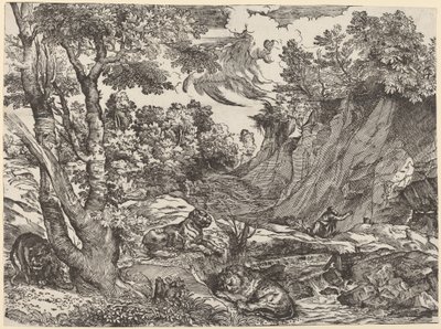 San Jerónimo en el Desierto de Niccolò Boldrini after Titian
