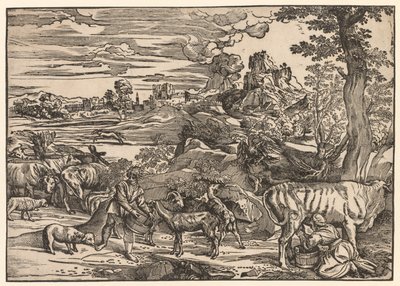 Landscape with a Milkmaid de Niccolo Boldrini