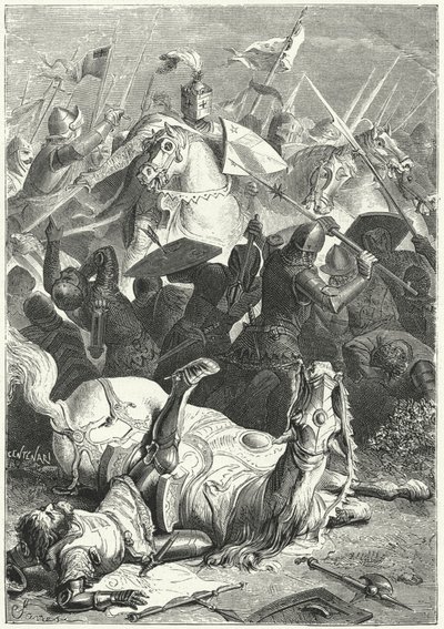 Captura del gravemente herido margrave Ezzelino III da Romano en la batalla de Torricella de Niccolo Sanesi