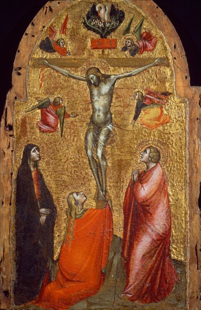Crucifixión, obra de Niccolo di Pietro Gerini (fallecido hacia 1415-1416), tabla. de Niccolo di Pietro Gerini