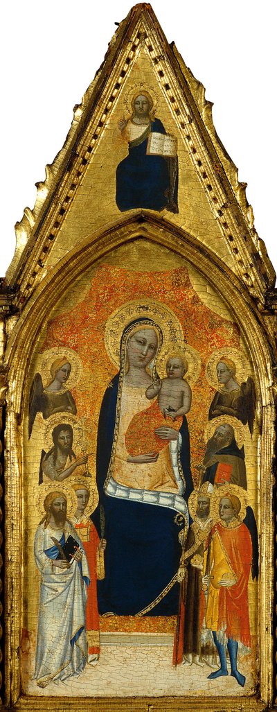 La Virgen y el Niño entre ángeles y seis santos de Niccolo di Tommaso